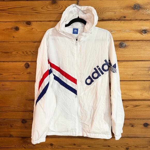 Adidas Originals hooded windbreaker jacket 3XL - Picture 1 of 5